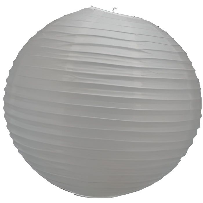 lanterne boule papier gris 50cm  gris