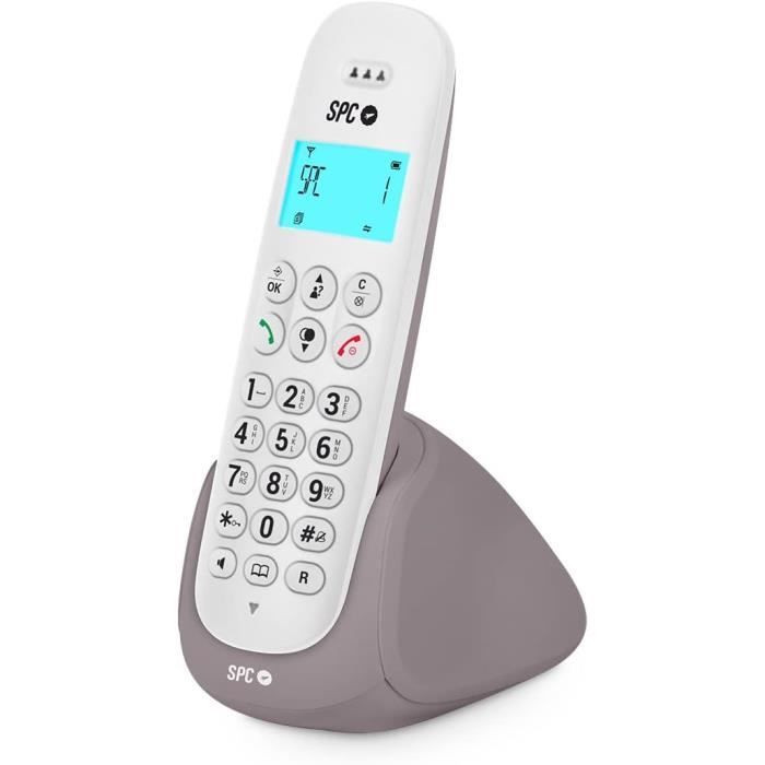 Telephone Fixe sans Fil avec ecran Lumineux, identificateur d'Appel, Mains Libres, repertoire, Mode muet, compatibilite Gap et M