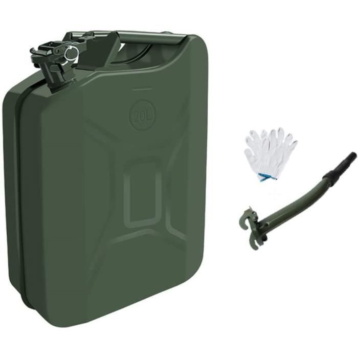 Jerrican Essence 20 Litres - Bidon étanche Avec Bec Verseur - Pour Essence, Diesel, Huile - Construction Robuste, Fabriqué En UE