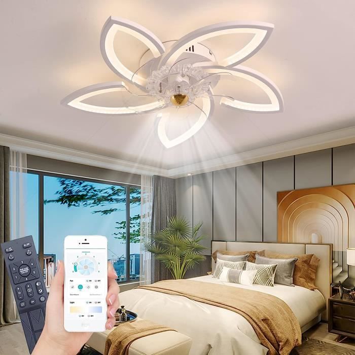 Ventilateur Plafond LED Globo 36cm Blanc - 10 Pales, 1400 Lm, 230V