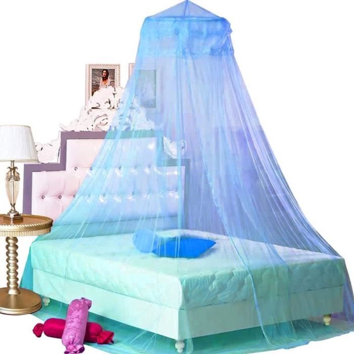 Moustiquaire Lit Dôme Blanche – Grande Taille 250x60x1100 Cm – Baldaquin Polyester – Anti-Moustiques Voyage & Maison