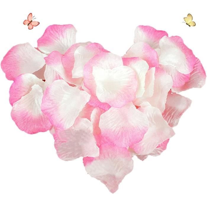 1200 Pétales De Rose Artificiels Blancs - Soie - Pour Mariage, Saint-Valentin, Décoration Romantique