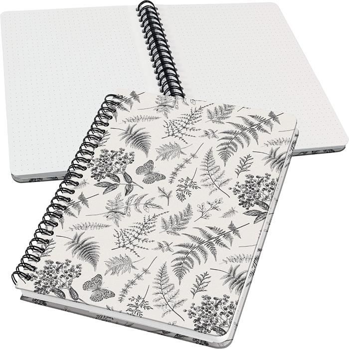 Carnet à Spirale SIGEL JN600 - Format A5 (16,2x21,5 Cm), 120 Pages Pointillées, Couverture Rigide Petits Pois - Idéal Notes, Dessin, Bullet Journal
