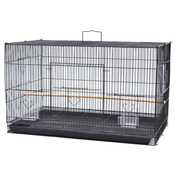 supfine cage à oiseaux avec des détails bien pensés pour la facilité d'utilisation et la robustesse.  (noir)   -cage oiseau