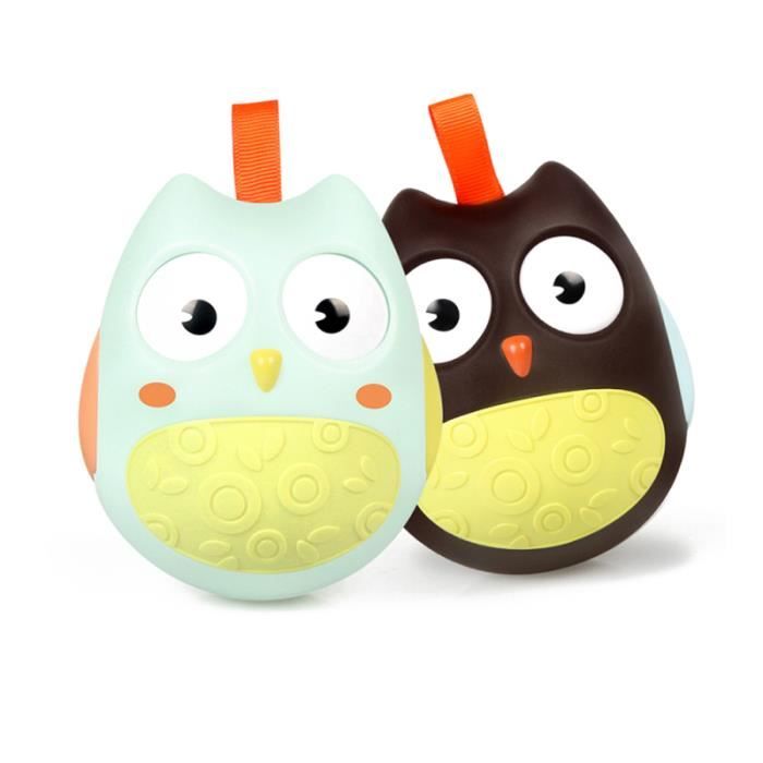 2 Pieces Roly Poly Jouets Hibou Forme Gobelet Educatifs Poussette Jouet Bebe Hochets Pour Enfants Landau Poussette Cdiscount Jeux Jouets