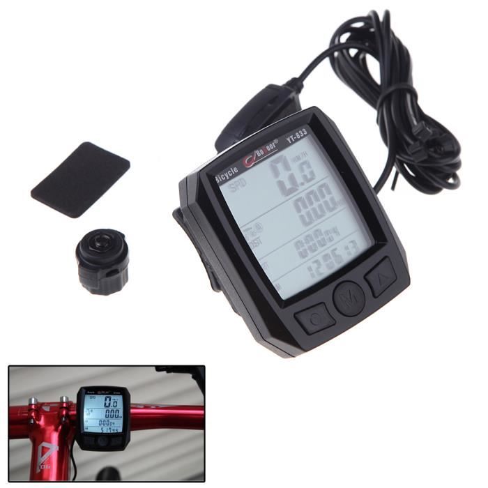Compteur De Vitesse GPS 85 Mm Avec écran LCD Rétroéclairé Rouge