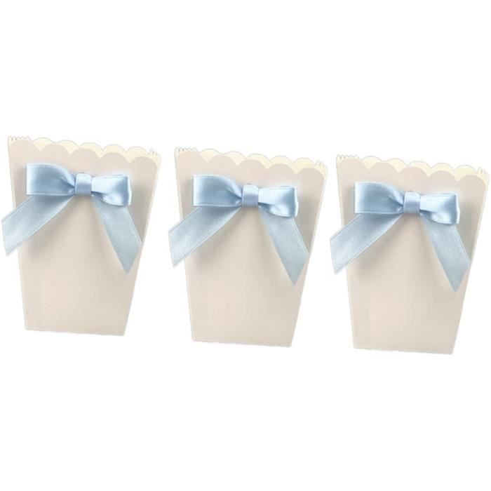 Boîtes à Popcorn En Carton - Lot De 36 (Bleu, 12x7 Cm) - Pour Fêtes, Buffets, Bonbons Et Cadeaux