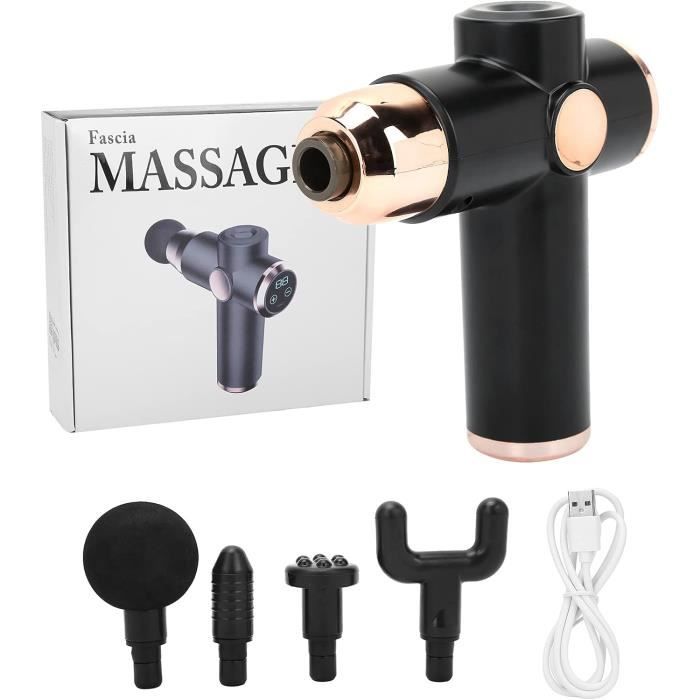 Pistolet De Massage électrique 16 Têtes - Percussion/vibration - Rechargeable USB - Pour Dos, épaules, Jambes