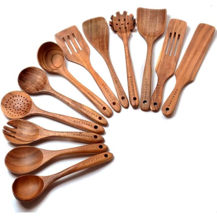 Lot De 12 Cuill res En Bois Pour La Cuisine Ustensiles De Cuisine En lot-de-12-cuill-res-en-bois-pour-la-cuisine-ustensiles-de-cuisine-en