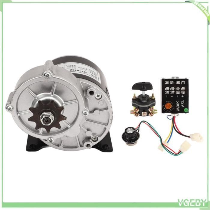 VGEBY Kit de conversion moteur électrique pour vélo électrique 12V 350W avec contrôleur et interrupteur inversé
