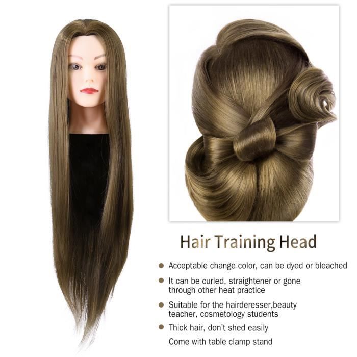 Tête De Mannequin Vintage En Latex Avec Cheveux Humains - Pour Coiffure, Déco Ou Présentoir