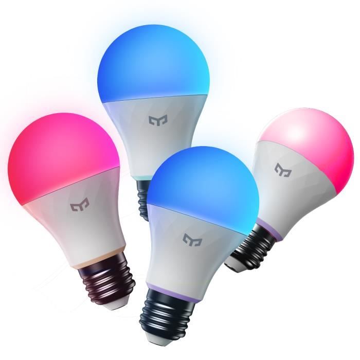 Lot de 4 Ampoules intelligentes E27 YEELIGHT W4 Lumière Gaming RGB