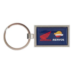 Porte-clés Rond Imprimé Moto Biker - Double Face, Tissu, Fabriqué En France