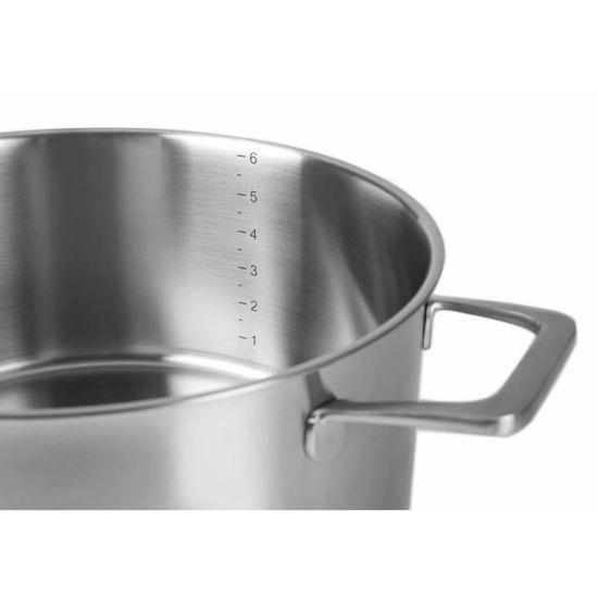 20 cm INOX Lacor 45120 Marmite avec Couvercle Acier Inoxydable