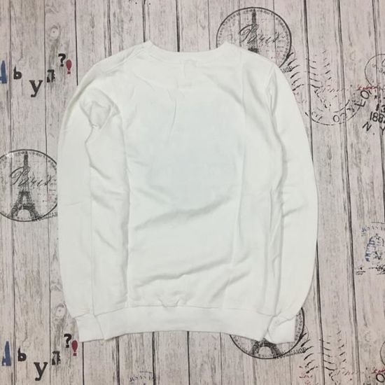 Mode Sweat shirt Pull Oversize Femme Homme en 100 Coton a Motif Kenzo Tigre Manche Longue Col Rond Style Blanc Pourpre Cdiscount Pret a Porter