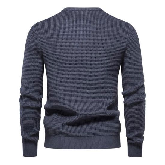 Pull Fin Homme Pull En Maille Fine à Col Rond Pour Homme - Marque - Blanc - Tissu Doux - Manches Longues Blanc - Prêt-à-Porter Pull En Maille Homme