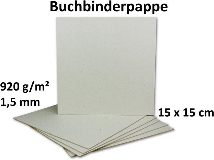 Carton De Reliure 1,5 Mm - Lot De 30 Feuilles 21x21 Cm - Gris/marron - Pour Bricolage Et Artisanat