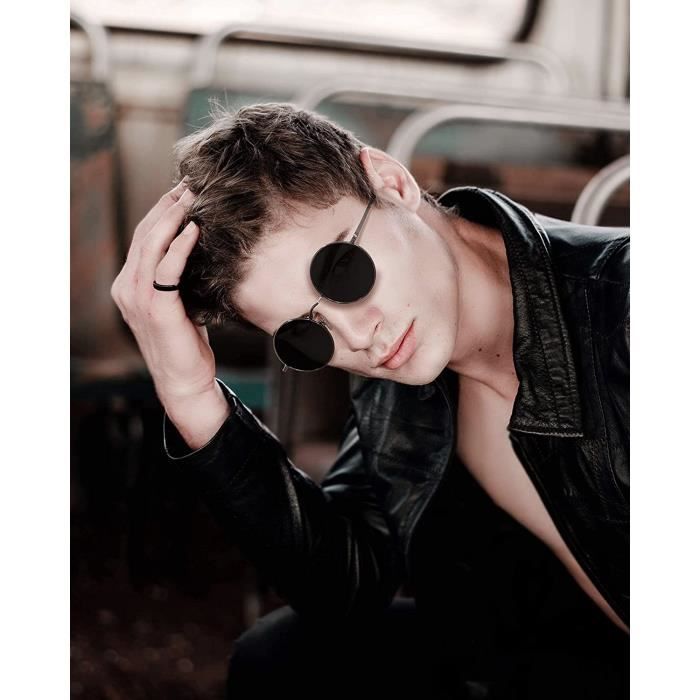 Lunette de Soleil Homme Ronde Polarisee Retro Lennon Style Basique pour Voyage 186 Achat Vente lunettes de soleil Cdiscount