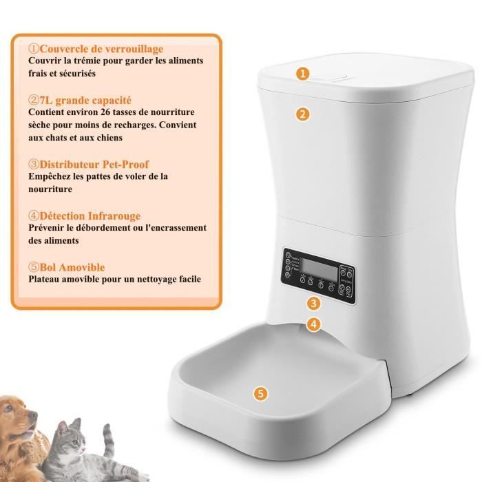 Homdox automatic pet feeder food dispenser discount