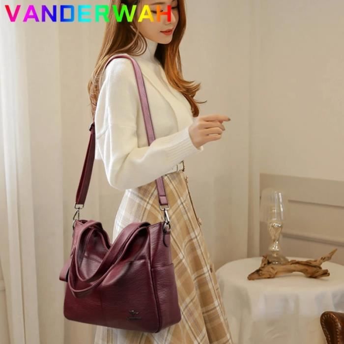 Noir 12 Sacs Main De Marque En Cuir Souple V ritable Pour
