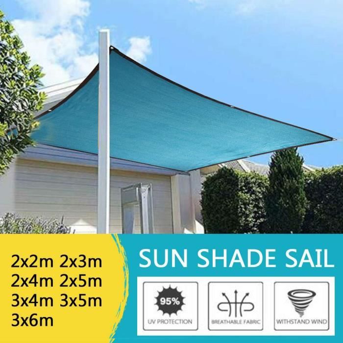 Voile D'ombrage UV - 3/4/5 Mètres - Filet Pare-soleil Jaune Pour Jardin, Serre, Terrasse