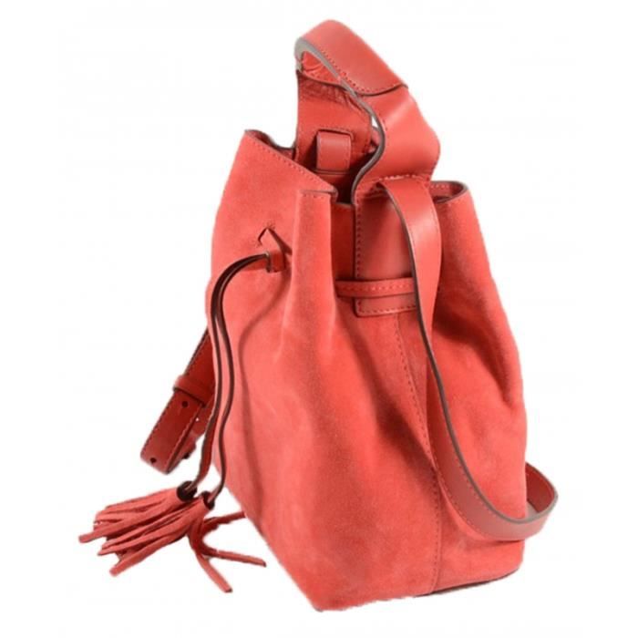Sac seau Gerard Darel DJS17G407 sangue 20 X 23 X 12 Corail Cdiscount Bagagerie Maroquinerie