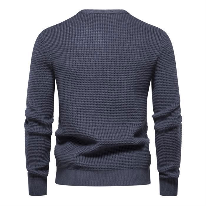 Pull col rond en laine mélangée Noir Closed - Homme