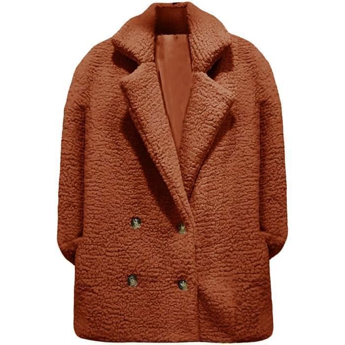 MANTEAU CABAN PARDESSUS Manteau d hiver carreaux Femme
