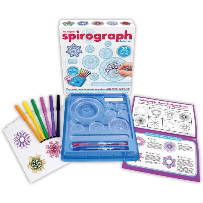 Silverlit Spirograph Junior - Set Loisirs Créatifs 80 Dessins - Dès 3 Ans