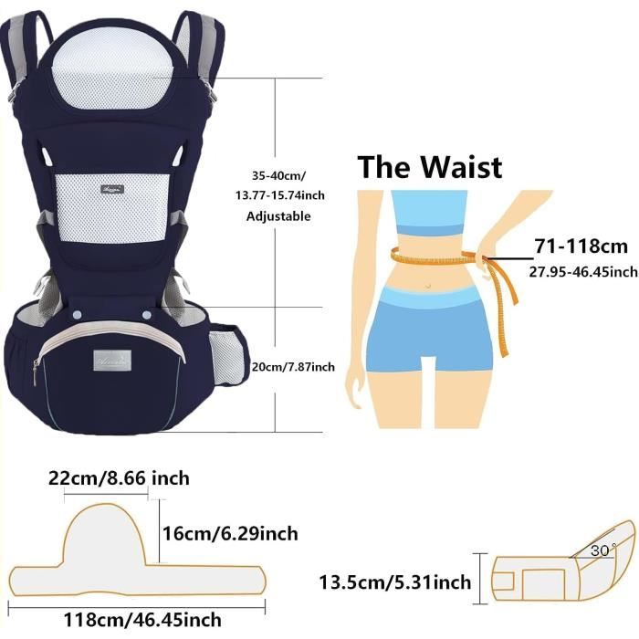 Porte Bebe Porte Bebe Randonnee avec Siege a Hanche Porte Bebe Multifonction 6 en 1 et Ergonomique Ajustable S4 Cdiscount Puericulture Eveil bebe