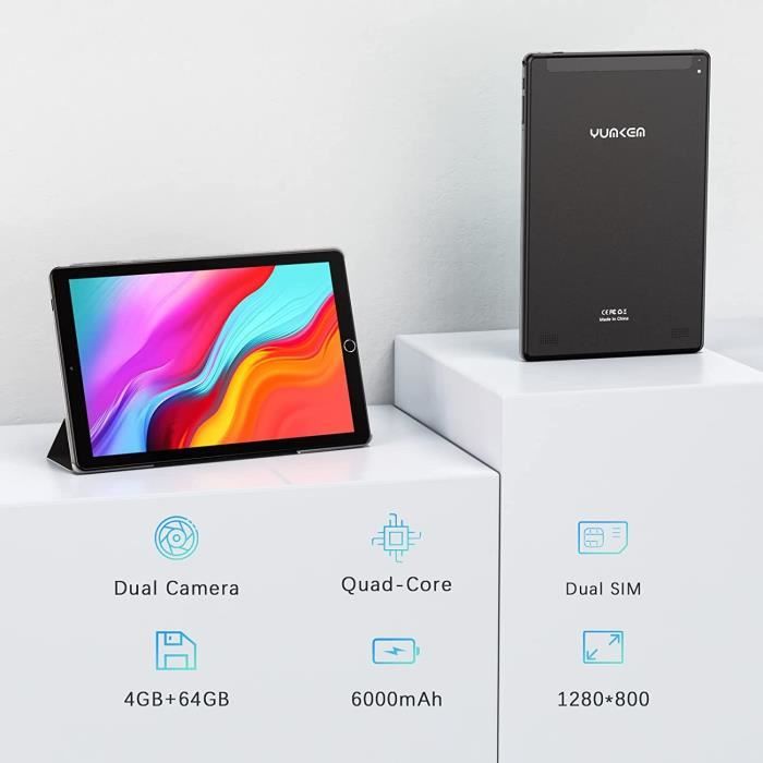 4G Tablette Tactile 10 Pouces -  G12 Android 9.01