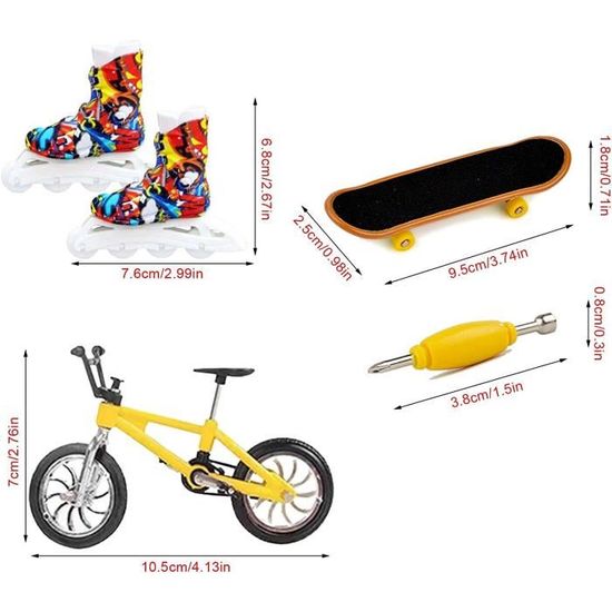 Set De 4 Mini Vélos Et Scooters à Doigts – Jouets éducatifs Et De Fête Pour Enfants Et Adultes, Pour S'amuser Partout !