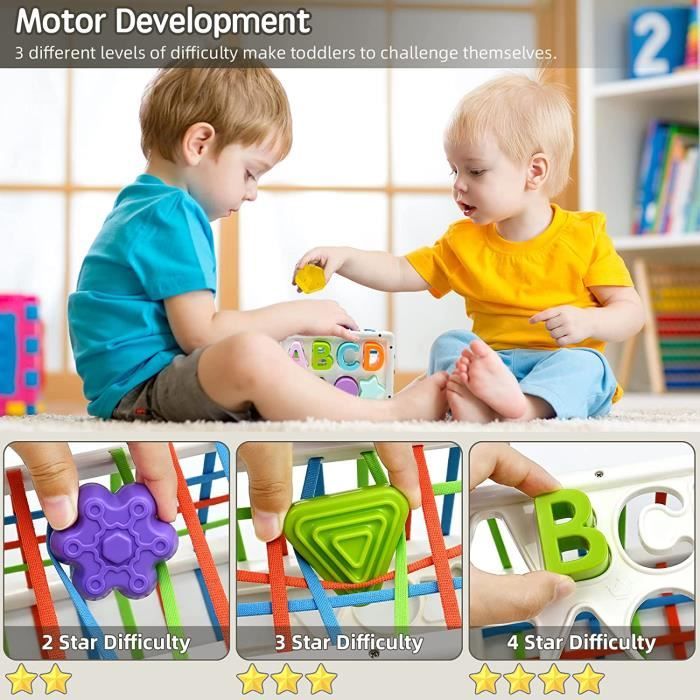 Cube d'activités six en un - speelgoed sensoriels adaptés aux tout-petits de 1 à 3 ans Cube d'activités six en un - speelgoed sensoriels adaptés aux tout-petits de 1 à 3 ans