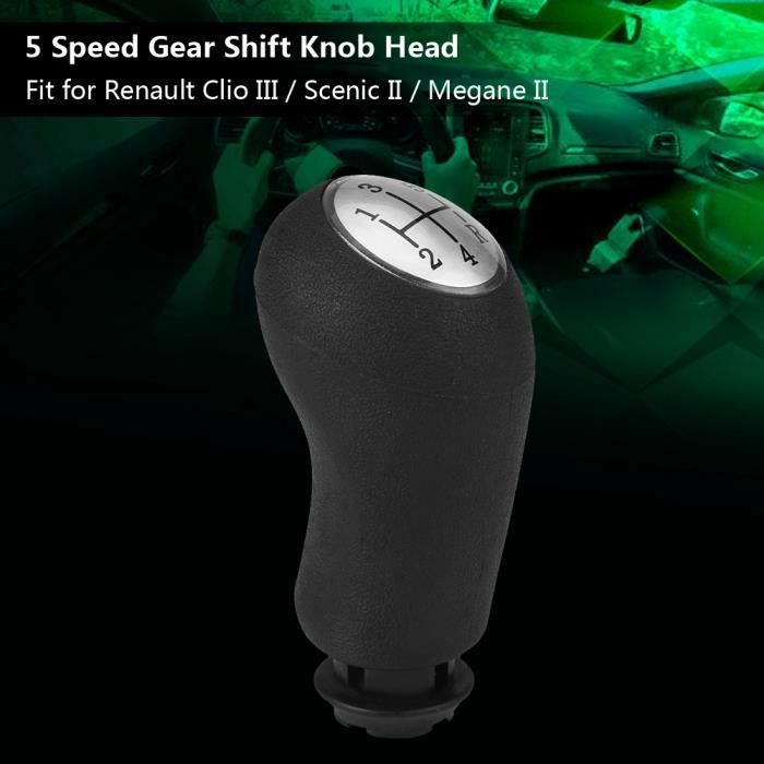 Pommeau Levier Vitesse 5 Vitesses - Compatible Renault Clio Megane Scenic