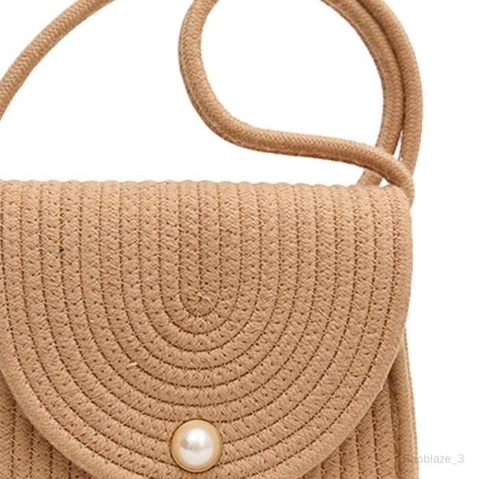 Sac Femme Bandoulière En Coton Tressé – Crochet Corde – Multicolore
