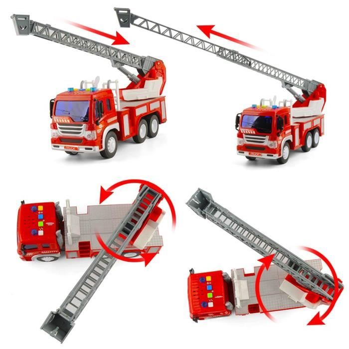 Jouets Enfants 3 Ans Camion de Pompiers Voiture Véhicule de Secours avec  Son et Lumière Firetruck sans Piles Cadeau (1 Pompier) - Garage jouet - à  la Fnac