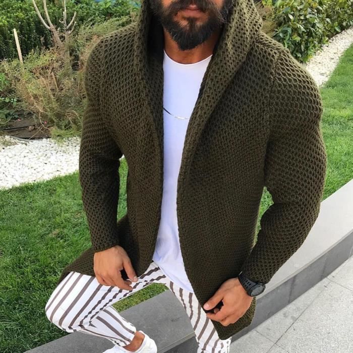Gilet long homme capuche best sale