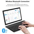 Clavier Bluetooth UVERBON - Clavier sans fil AZERTY pour tablette/PC//Window/Android/iOS, Noir-3