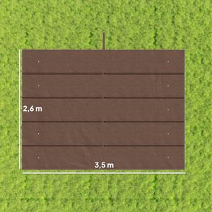 Hespéride Toile De Tonnelle Palmeira Ardoise - Toile De Remplacement Pour Tonnelle Rectangulaire
