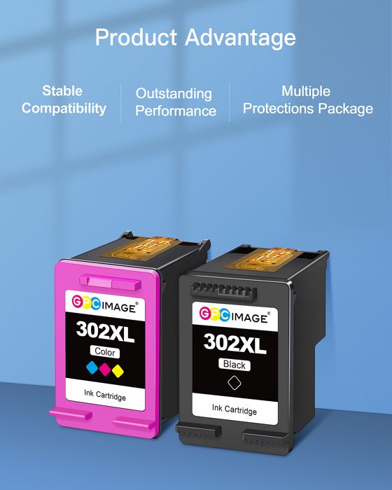 Cartouches D'encre Compatibles 302 XL Noir Pour HP Officejet 3831 - Neuf
