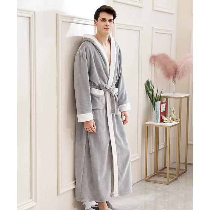 Robe de chambre avec capuche homme clearance