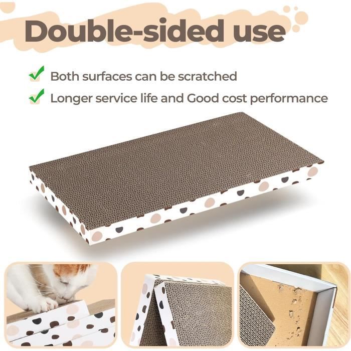 Griffoir En Carton Ondulé À 3 Couches Pour Chat[n1080] Cdiscount Animalerie