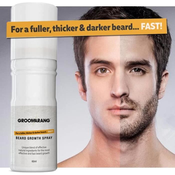 Spray accélérateur de pousse de la barbe - 60 ml - Pour des poils