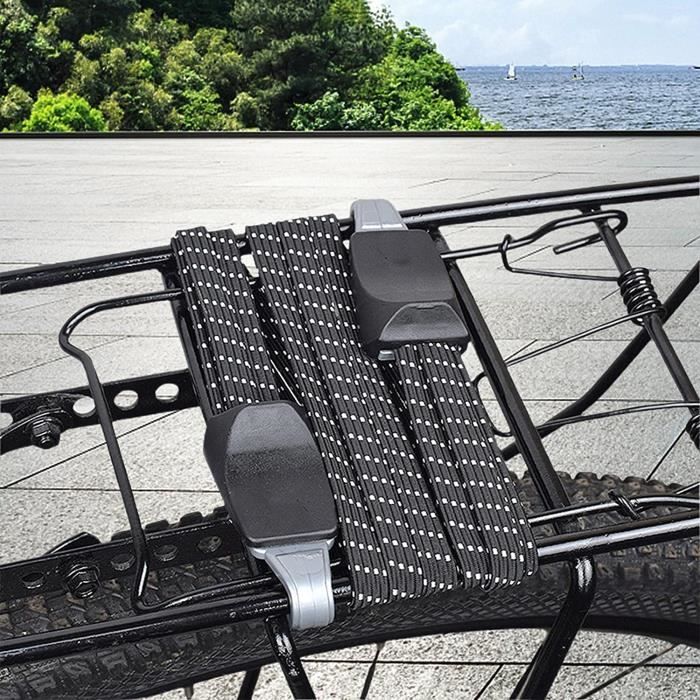 Lot De 6 Tendeurs Élastiques Avec Mousquetons - 60cm 100cm 150cm Sandows Robustes Pour Camping, Bâches, Vélo Et Voiture