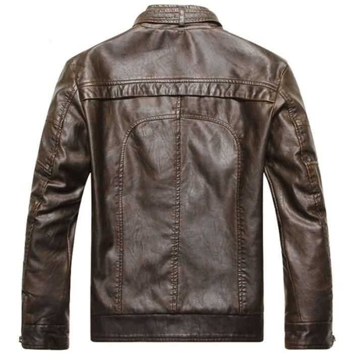 Chemise En Cuir Motard Homme - Marron, Style Biker, Taille 2XS à 4XL, Urban Hide Couture