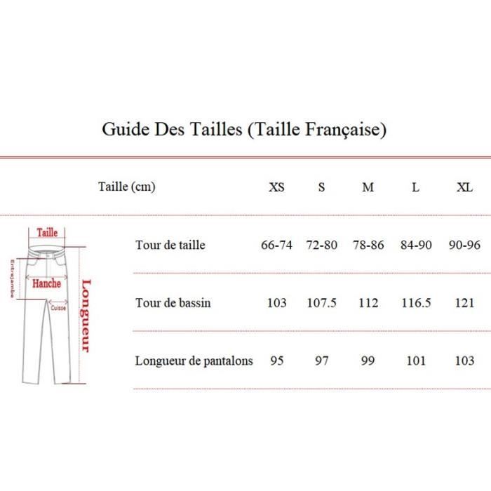 Taille pantalon homme deals