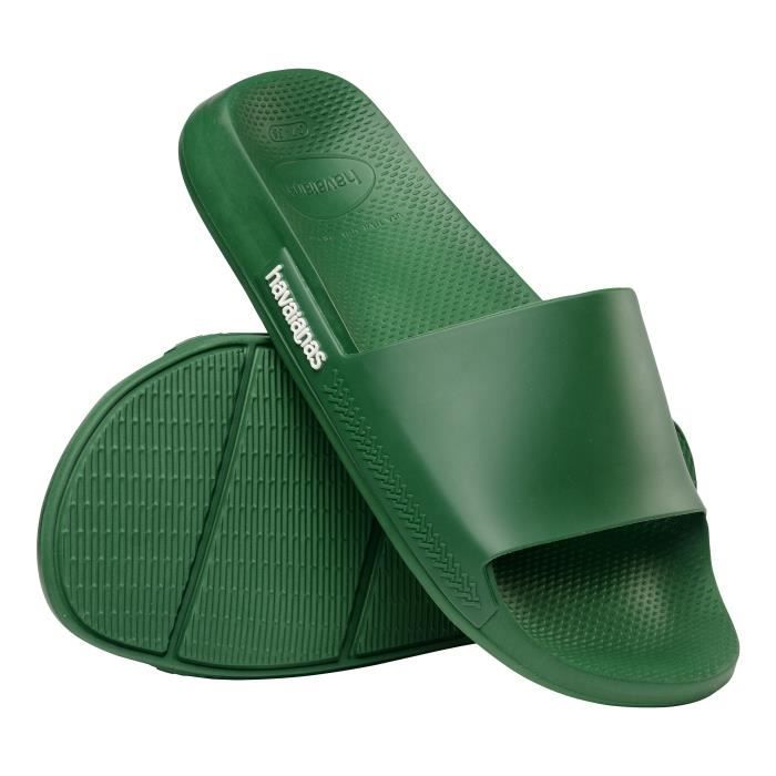 Sandales Homme Havaianas Slide Classic Vert Resistant a l eau Confortable Vert Cdiscount Chaussures