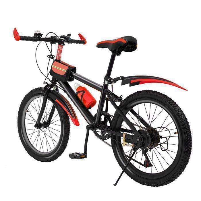 PINYELIN VTT Enfant 20 Pouces 6 Vitesses - Freins Étrier Cadre Acier Garçon Fille