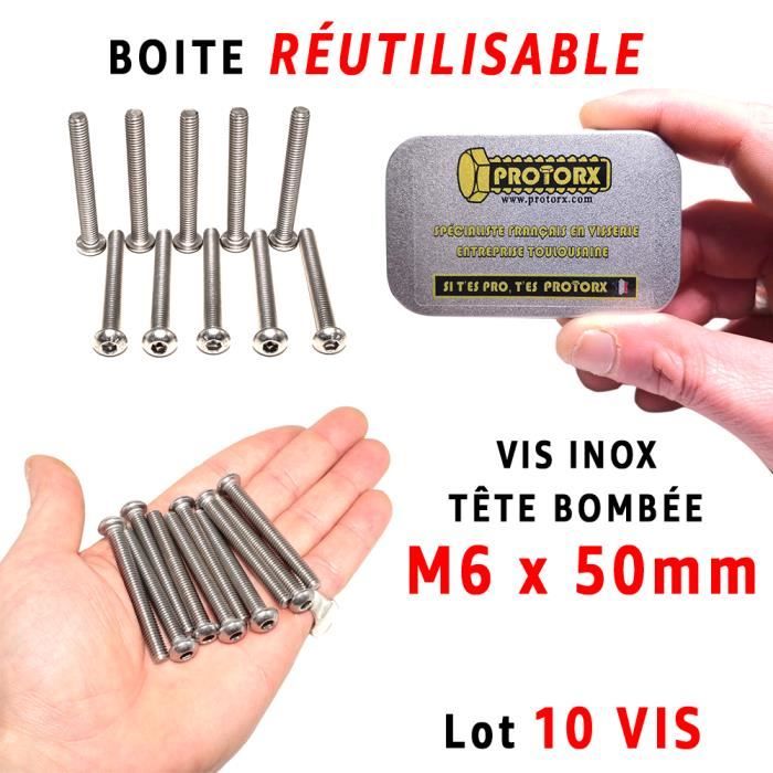 Mothiness 50 Pièces Vis à Tête Bombée à Bride A2‑70 Boutons En Acier Inoxydable Têtes à Douilles - Foto 11