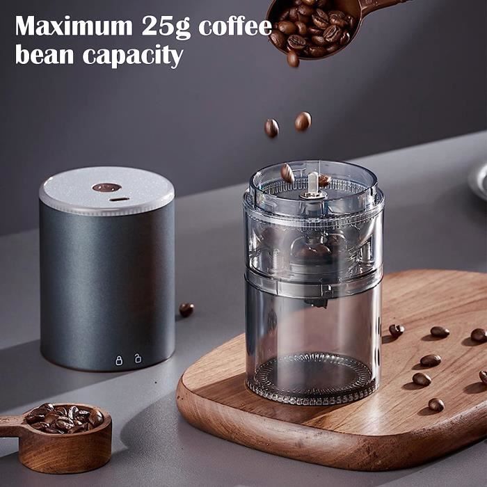 1pc, Moulin à café électrique, Moulin à café automatique, Hachoir à grains  de café portable pour la maison 8.13cmX8.13cmX19.81cm